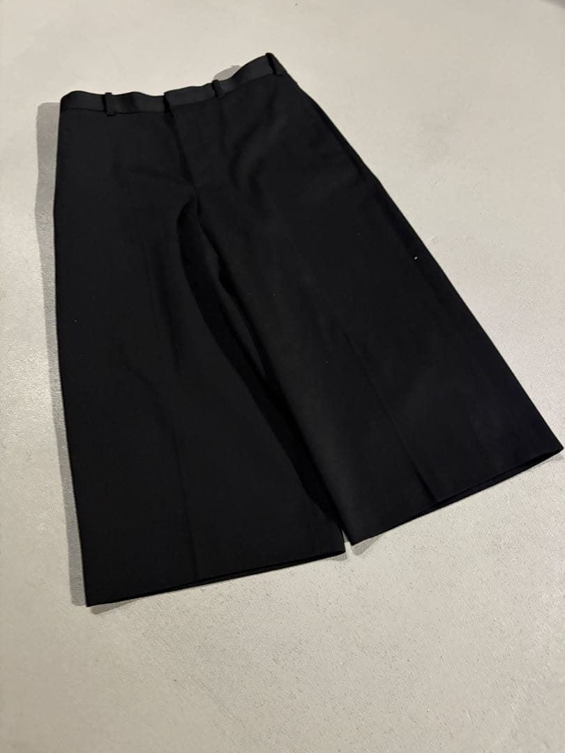 パンツ LOEWE super wide wool slacks black
