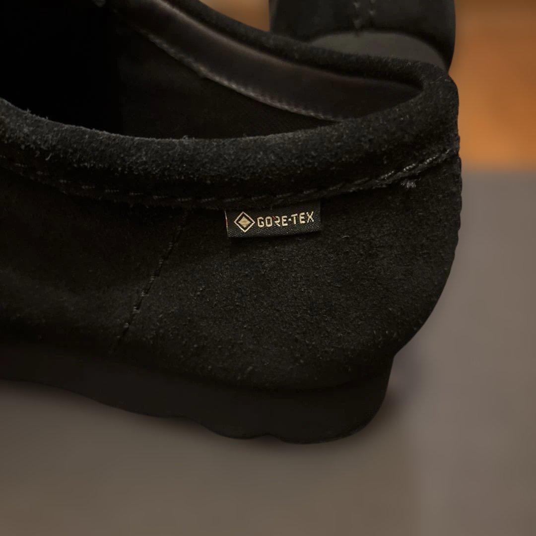 クラークス　ワラビーゴアテックス UK7 1/2 ブラックスエード　美品