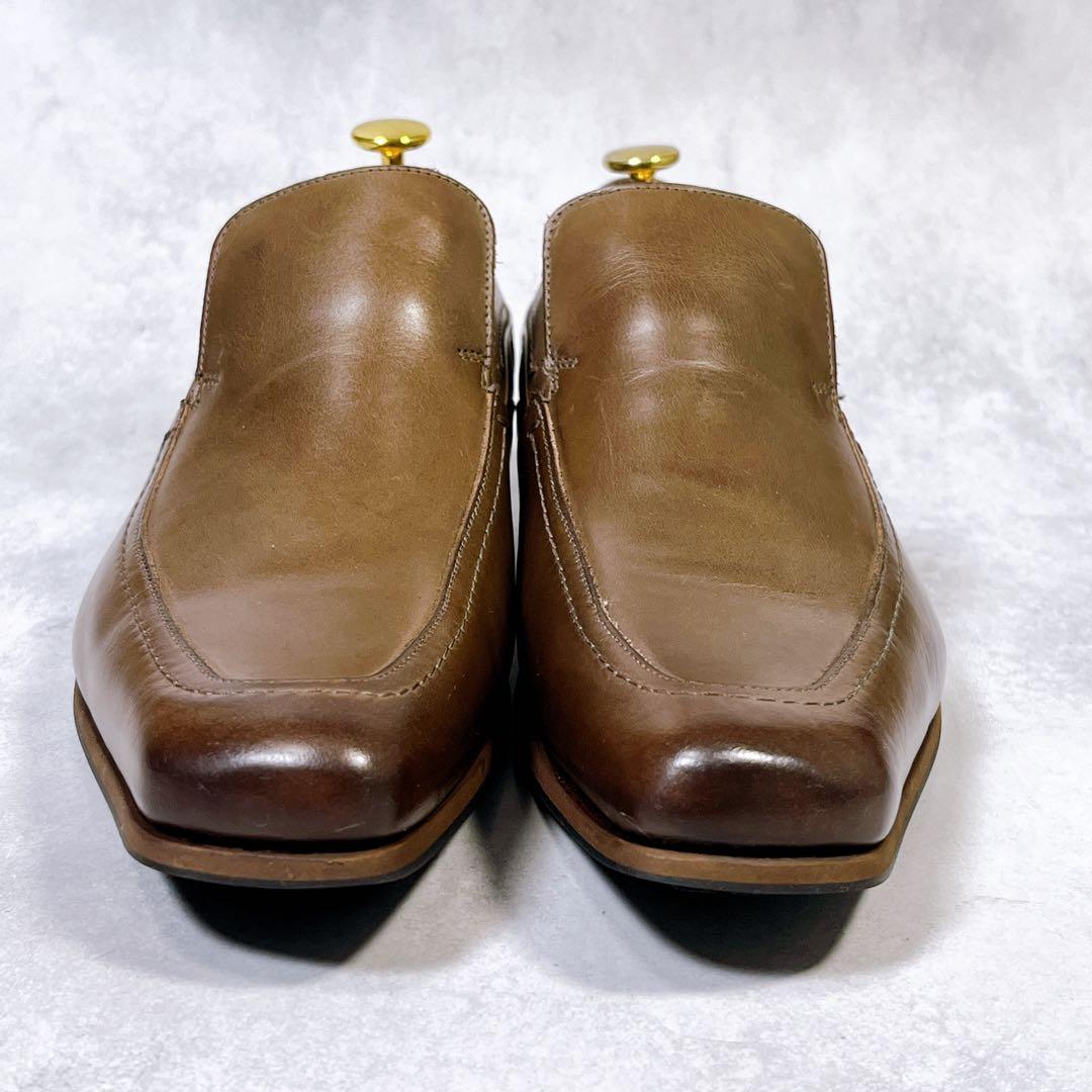 ☆新品☆【キャサリンハムネット】ドレスシューズ (24.5) ロングノーズ　茶