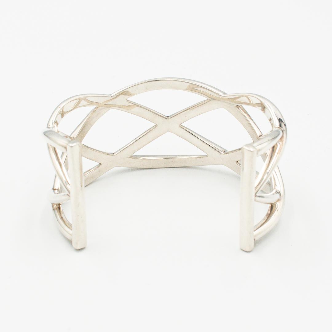 ティファニー ケルティック ノット ワイド カフ バングル シルバー