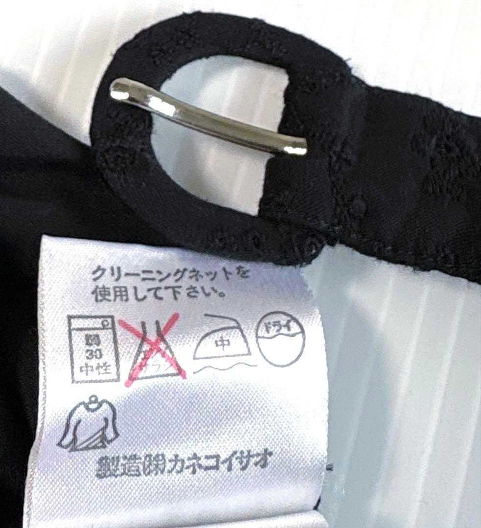 カネコイサオKANEKO ISAO コットンレース刺繍　ワンピース黒　小悪魔