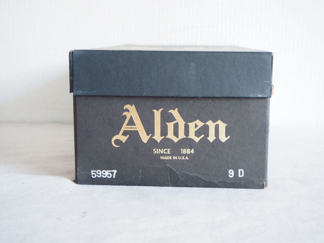 靴 Alden 59957 Black Saddle Shoes