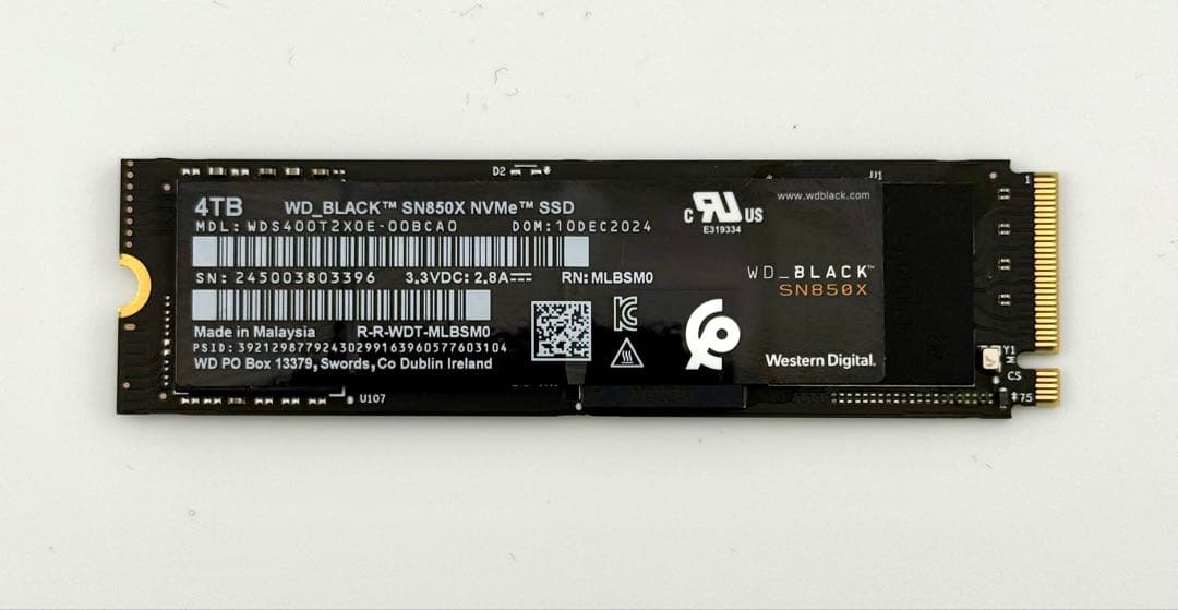 内蔵型SSD WD_BLACK SN850X NVMe SSD 4TB