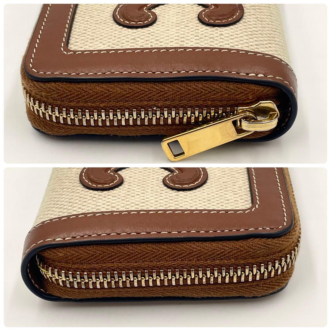 CELINE セリーヌ キュイル トリオンフ コンパクト ジップウォレット箱付き