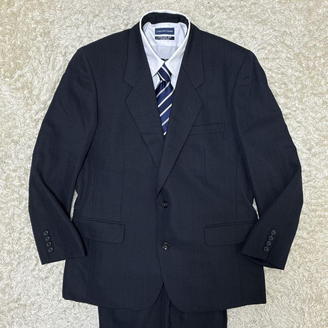 極美品✨Christian Dior セットアップ 高級スーツ上下 紺 ビジネス