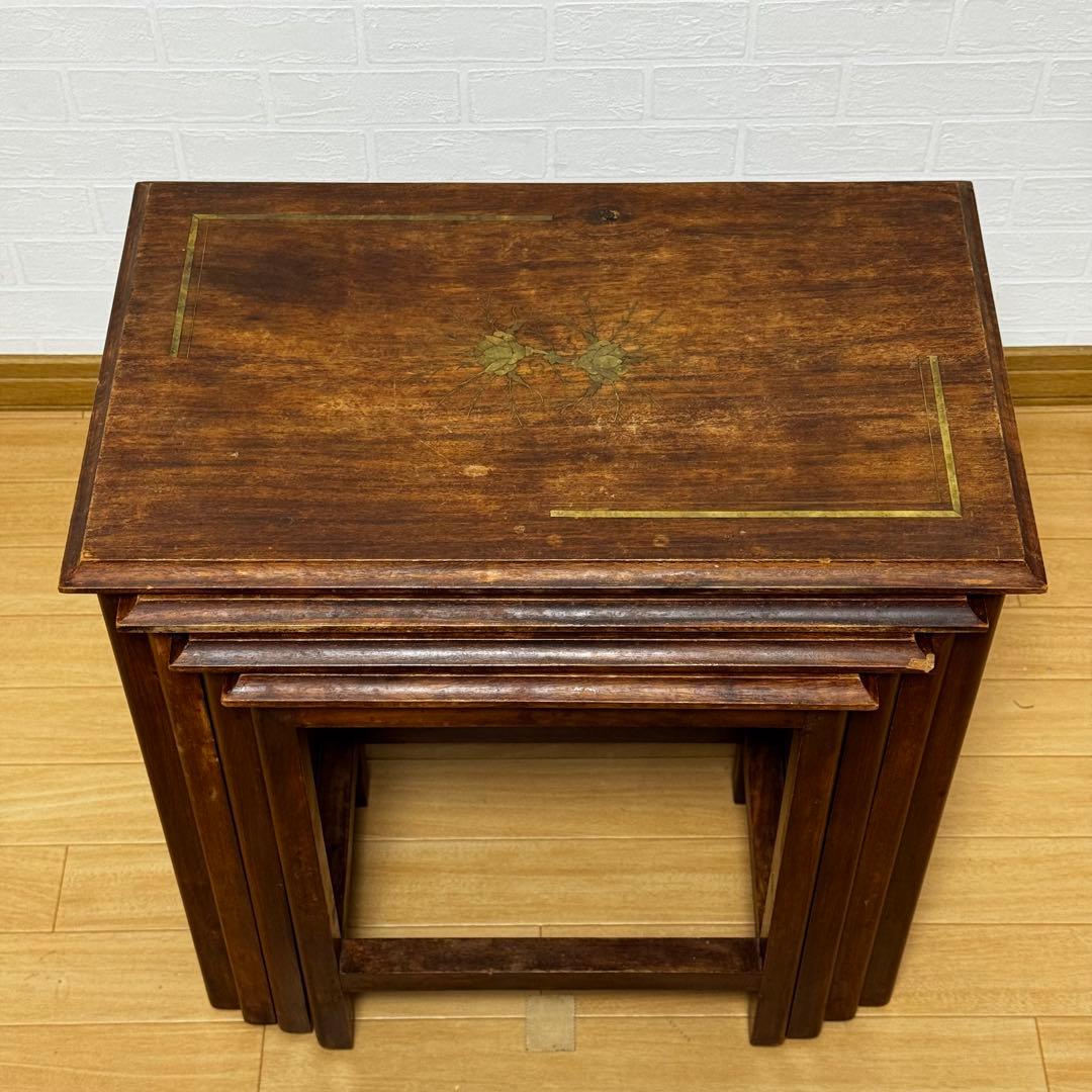 ネストテーブル 4連 4つ組 サイドテーブル ナイトテーブル ヴィンテージ家具