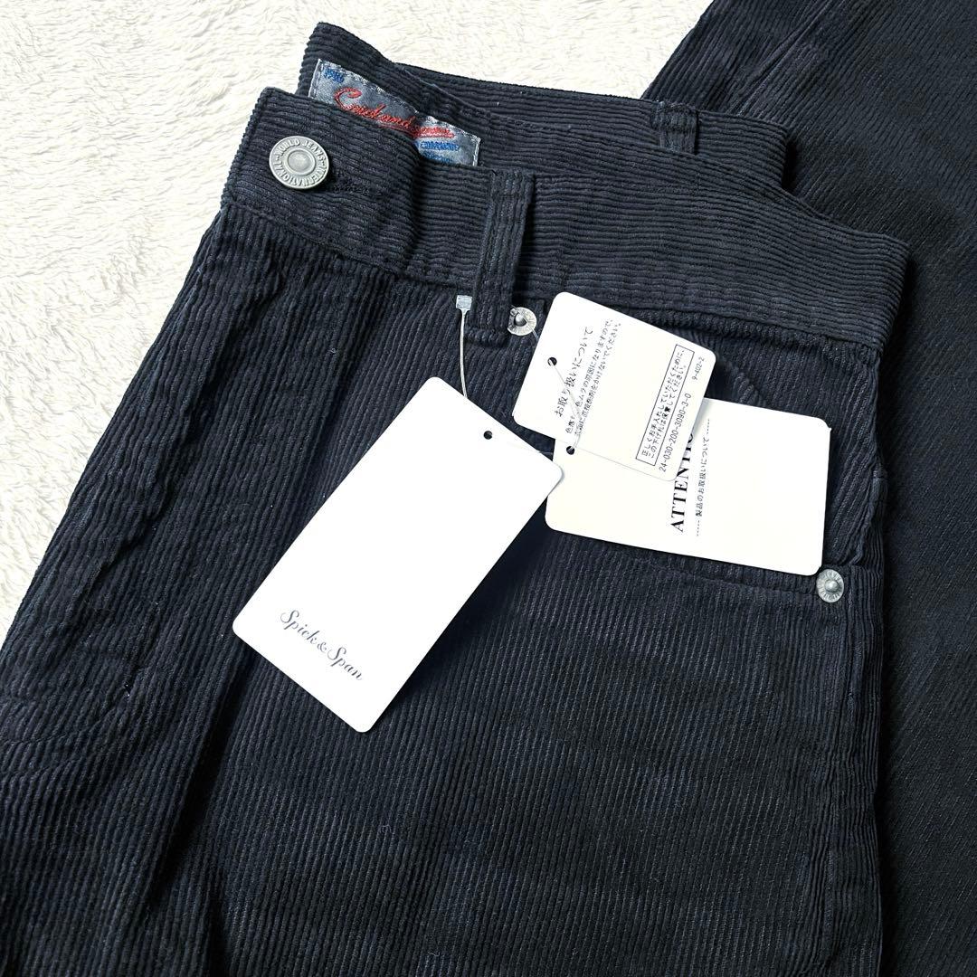 新品未使用】Spick & Span コーデュロイパンツ　おおきめサイズ　黒40