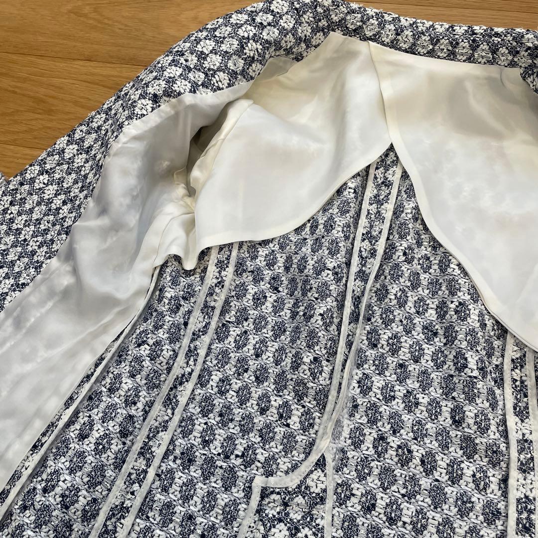 ダブルスタンダード ラメ糸ジャガードテーラードジャケット