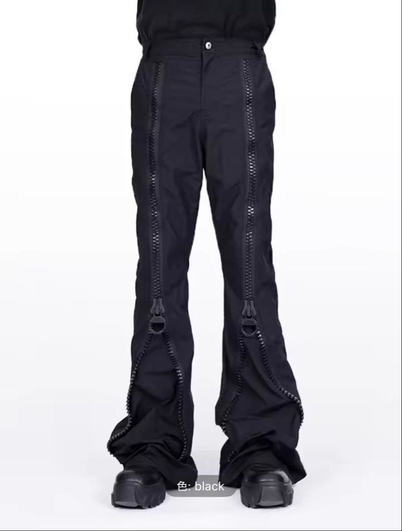 【即購入OK‼️】opium y2k センタージップワイドフレアパンツ リック風