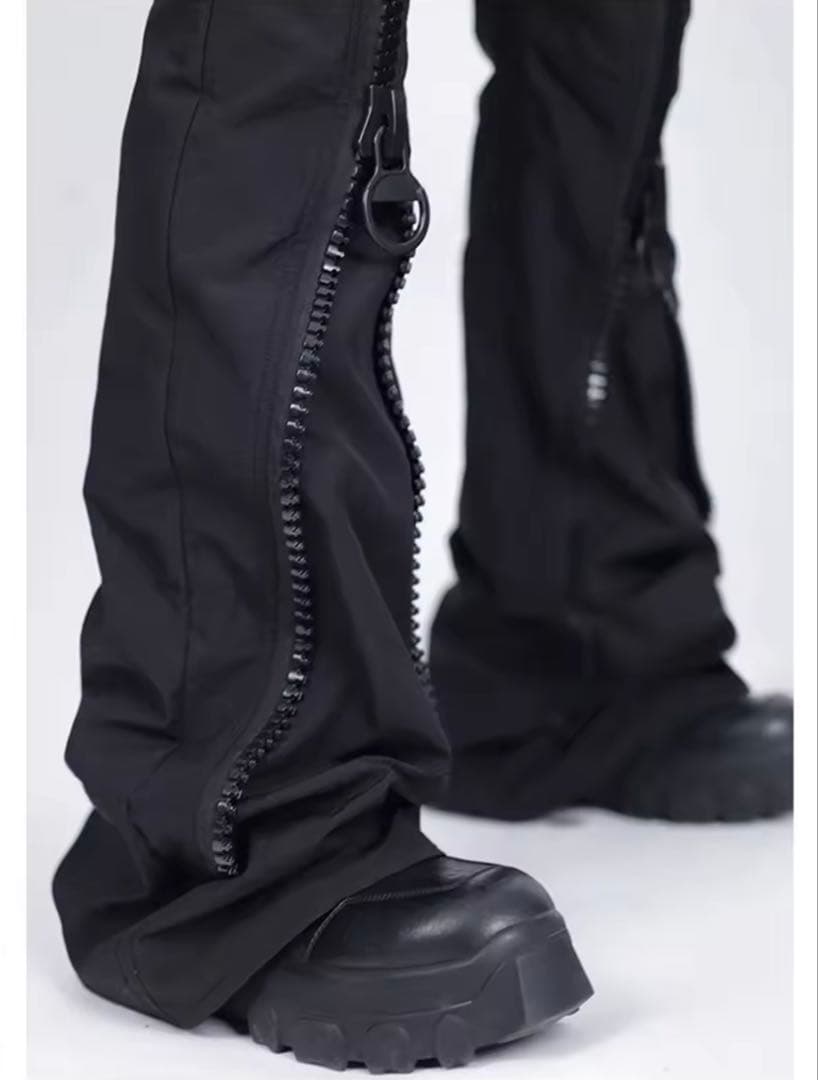 【即購入OK‼️】opium y2k センタージップワイドフレアパンツ リック風