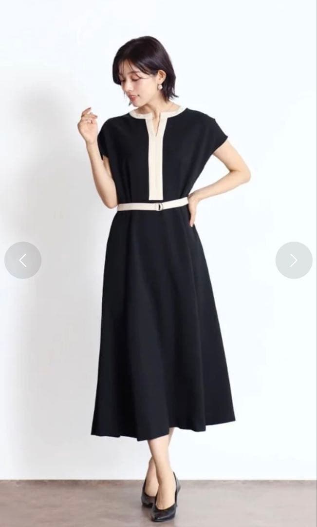 Fumi　新品⭐︎FENNEL フェンネル配色Aラインワンピース