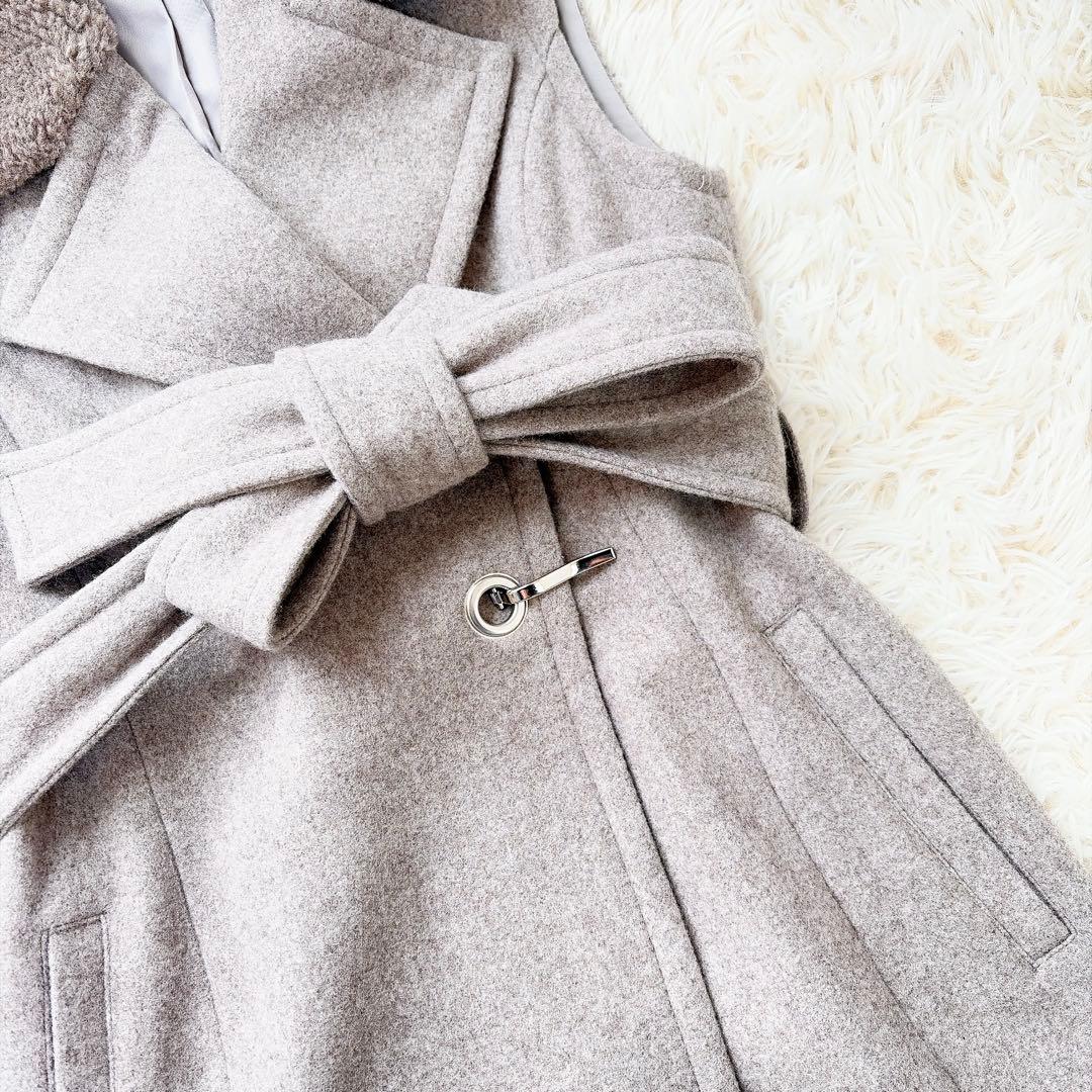 laubeblanc Belted Wool long gilet ウールジレ