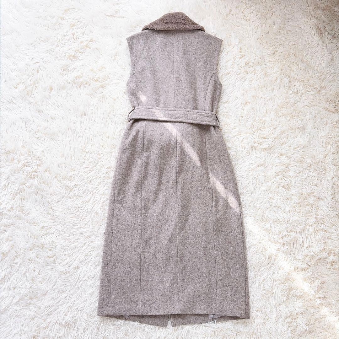 laubeblanc Belted Wool long gilet ウールジレ