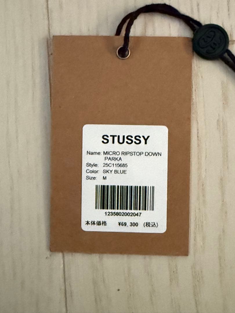 Stussy フード付きダウンジャケット ライトブルー