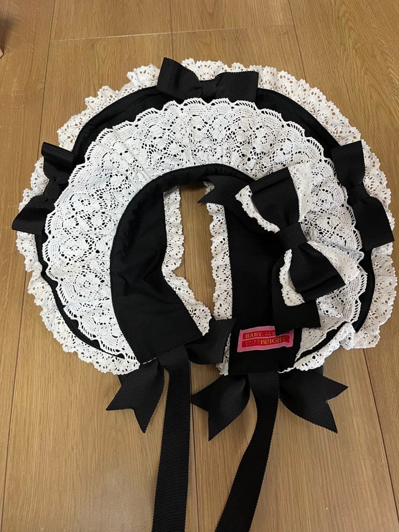 BABY ふわふわクリームプリンセスボンネット黒