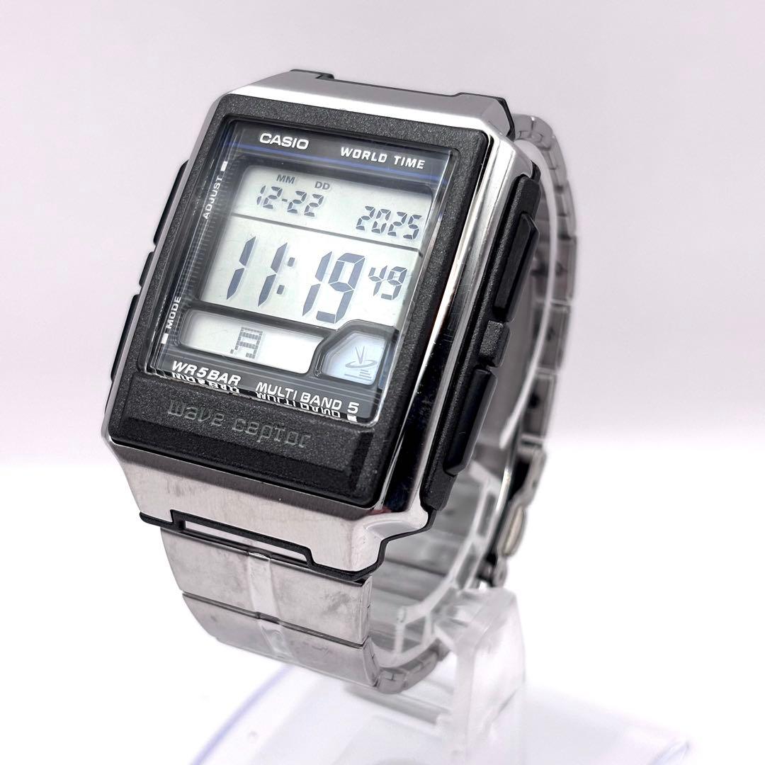 CASIO ウェーセプター デジタル スクエア メンズ 腕時計 稼働品 新品電池