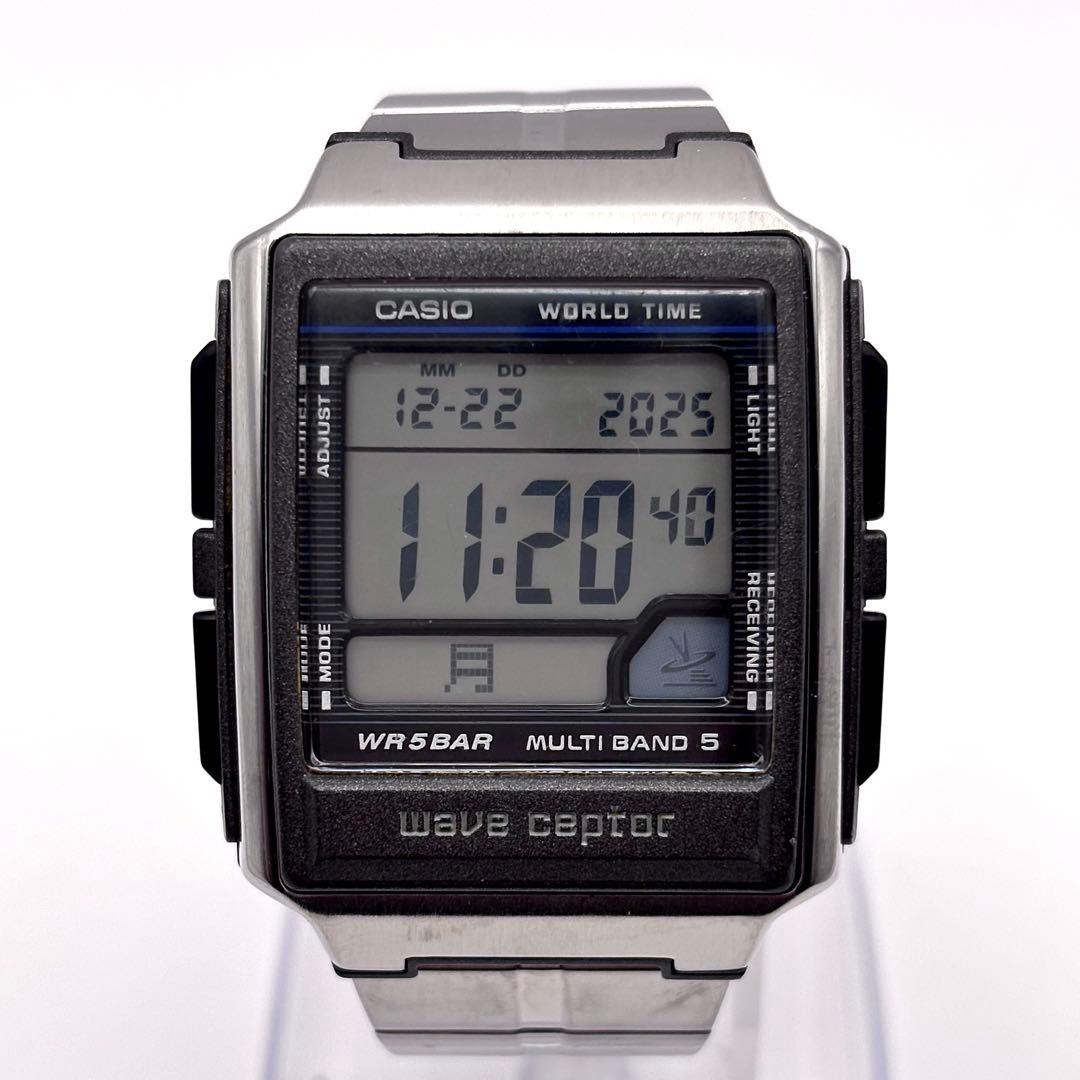 CASIO ウェーセプター デジタル スクエア メンズ 腕時計 稼働品 新品電池