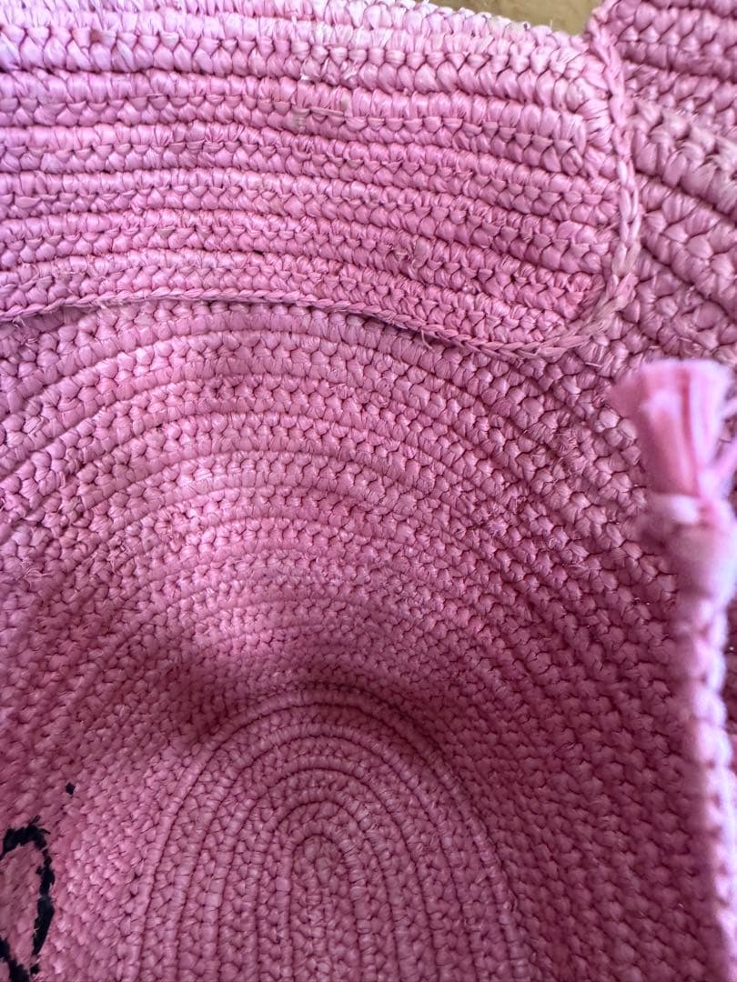 ロエベ　エレファント　ピンク　カゴバッグ