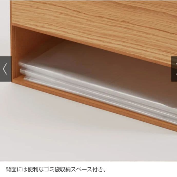 ゴミ箱 おしゃれ ディノス 美品 曲木の薄型ダストボックス 蓋付き ハイタイプ