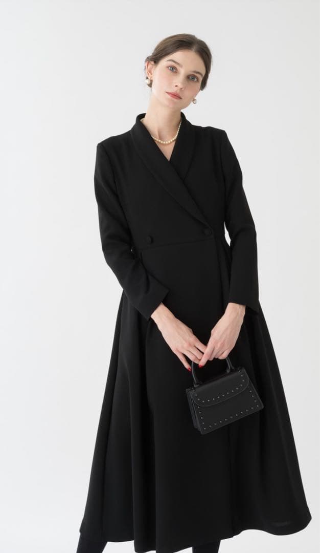 【未使用】ツルバイマリコオイカワ ブラックフォーマル Acacia 黒ワンピース