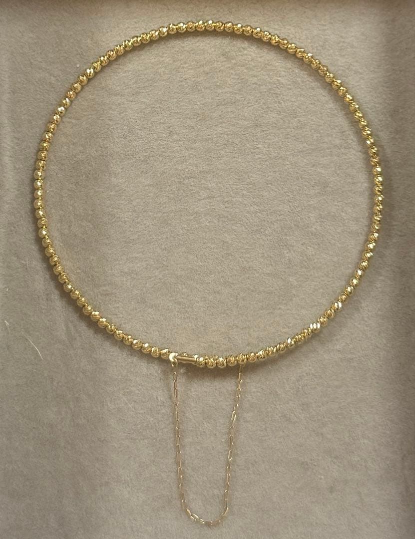 Xoxo　K18バングル　18金　ミラーボール　ブレスレット　キラキラ