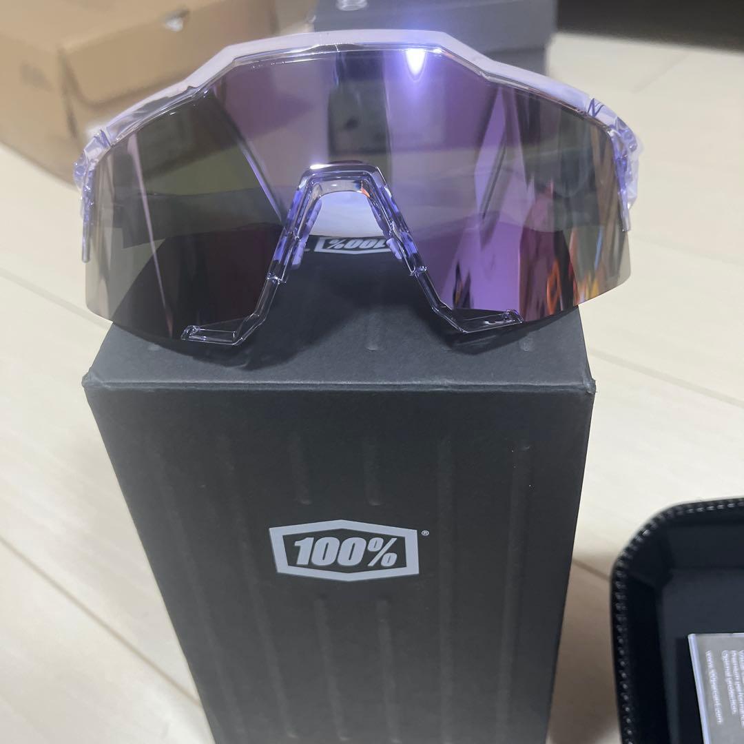 【新品未使用】100% 紫色ゴーグル ケース付き　野球等のスポーツに最適