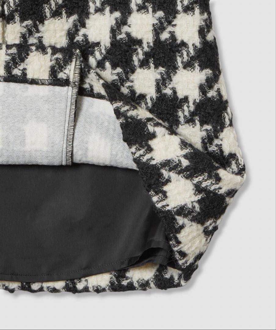 LOULOU WILLOUGHBYロービング千鳥タックミニスカート　ホワイト