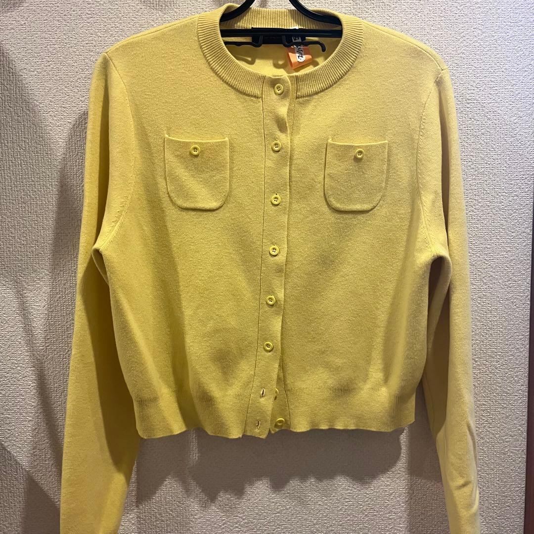 caban コットンカシミアクルーネックカーディガン