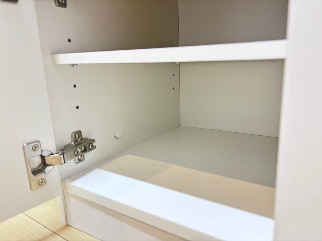 【送料込み】ニトリ レンジ台 RE9090 食器棚 キッチン収納 ホワイト幅90