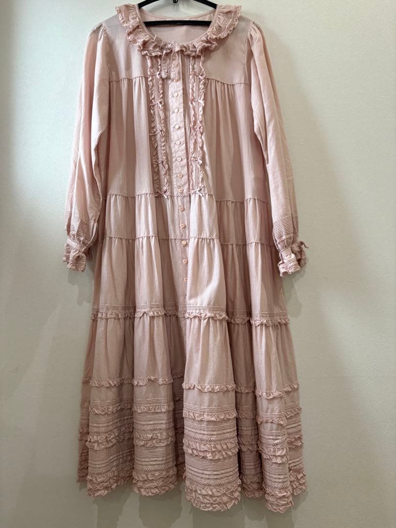 ピンクハウス　フリル襟 ピンク ワンピース