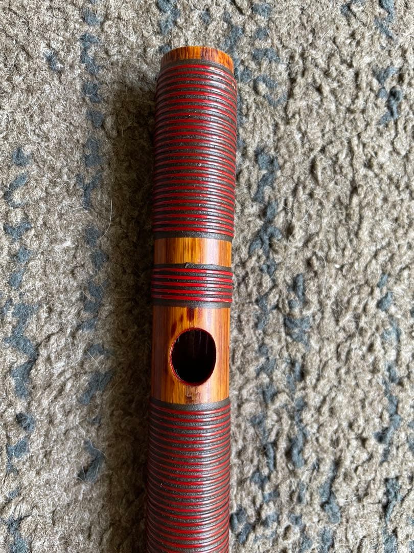 篠笛　蘭情管　唄用（ドレミ）朱総藤巻 七本調子