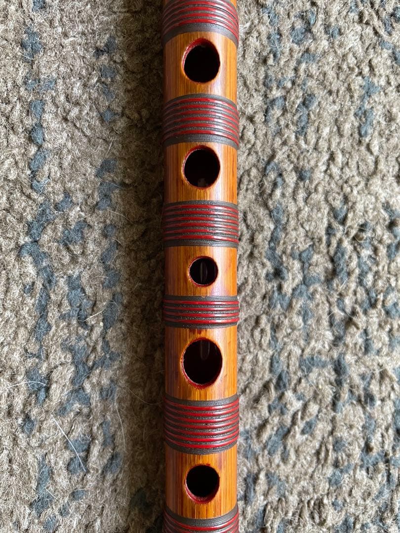 篠笛　蘭情管　唄用（ドレミ）朱総藤巻 七本調子