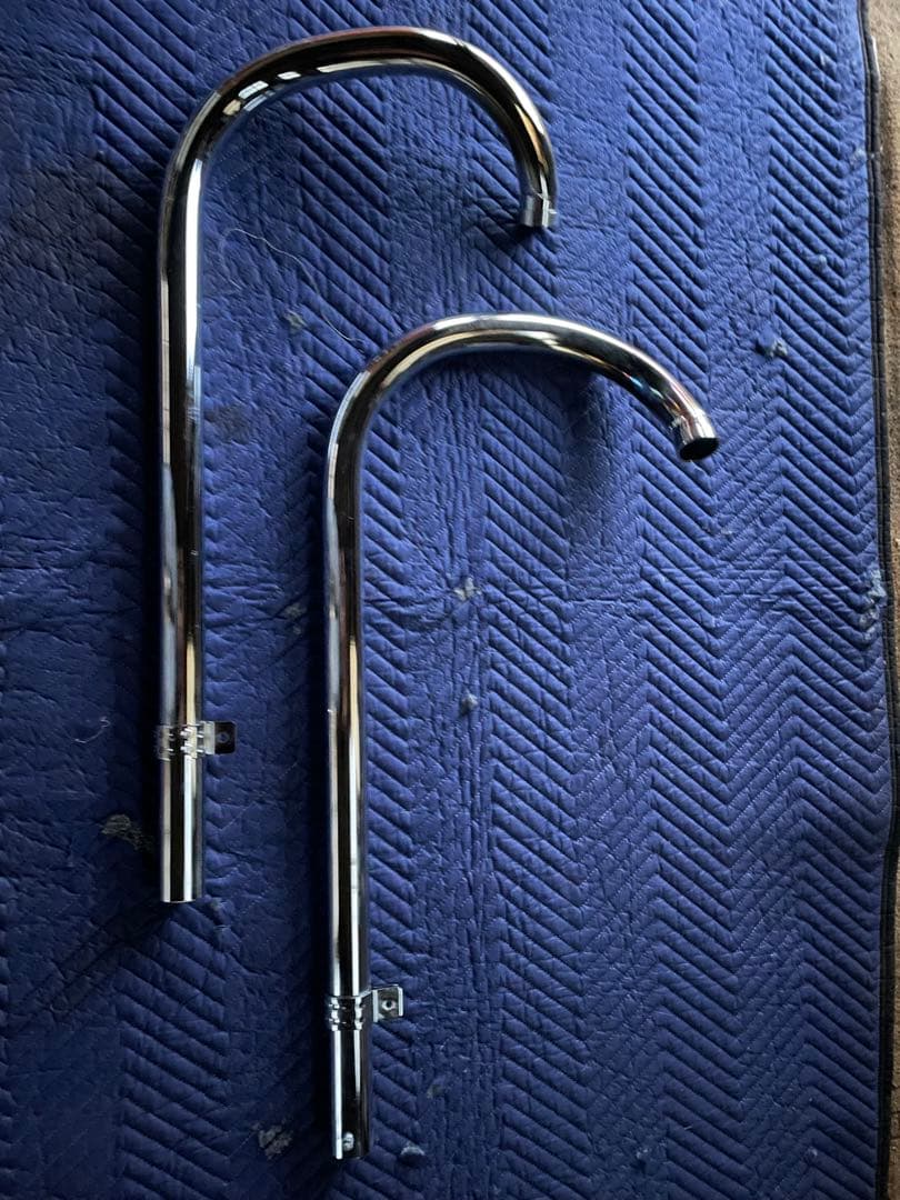 モーターロック製W650/400用 オールドスタイルType1クローム マフラー