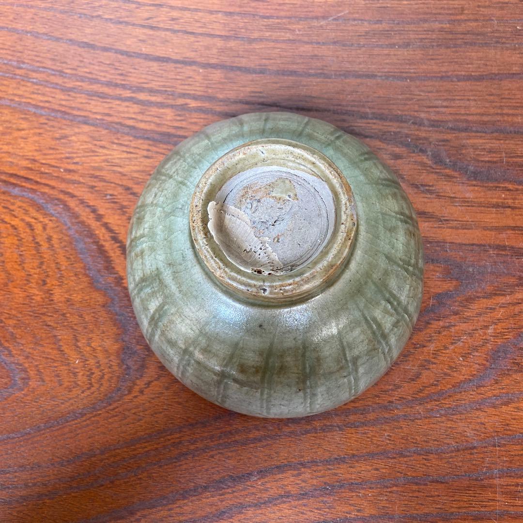 七官青磁蓮弁文碗 明時代　大徳寺箱書　ke