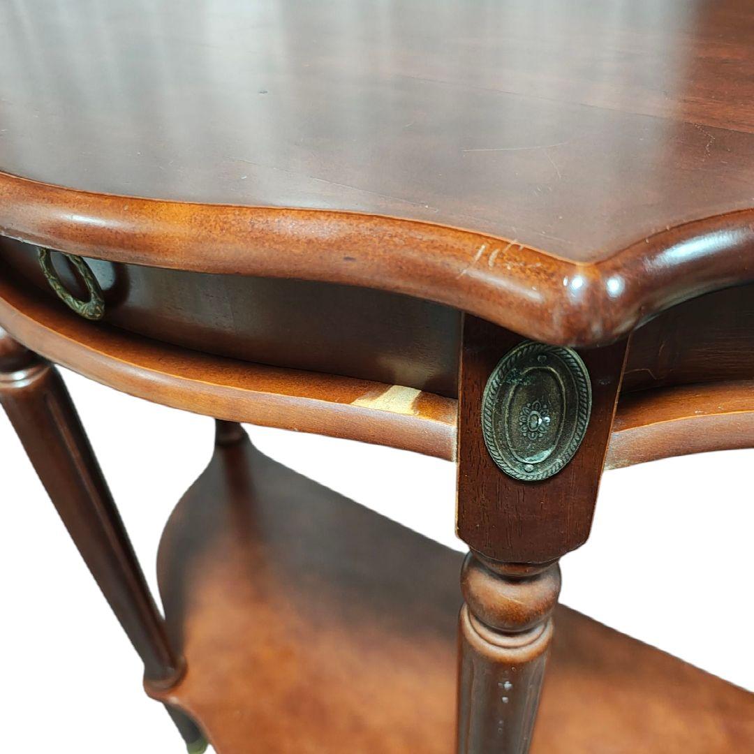 英国アンティーク コンソールテーブル/飾り台/花台/電話台 引き出し付き