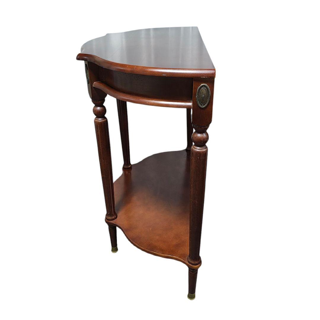 英国アンティーク コンソールテーブル/飾り台/花台/電話台 引き出し付き