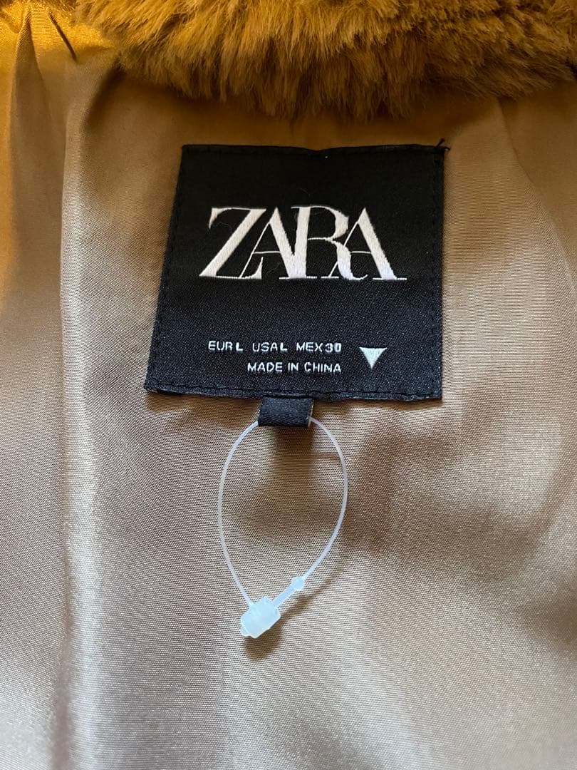 ZARA新品レディースボアミドルコート