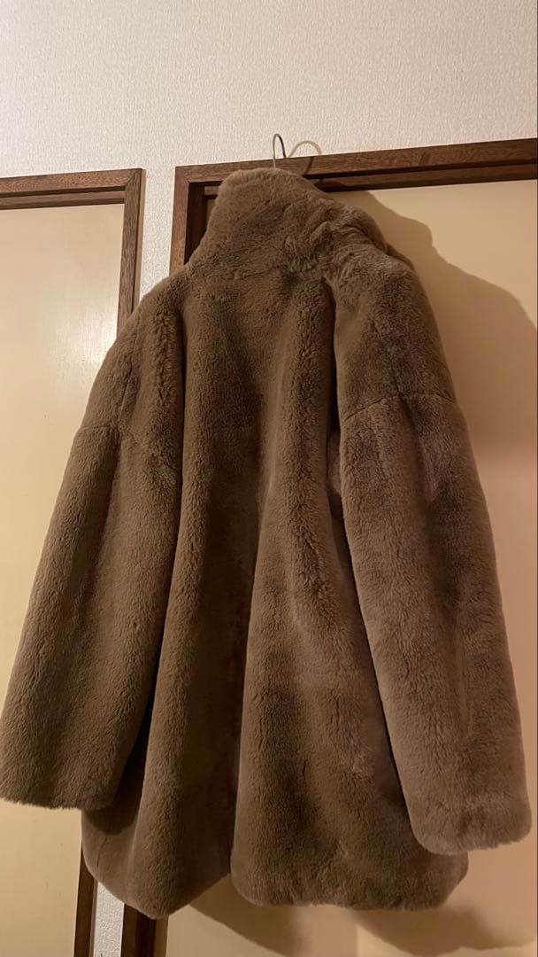 ZARA新品レディースボアミドルコート