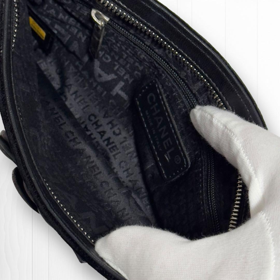 専用【高級ベロア生地】シャネル ハンドバッグ カメリアNo.5チェーンポシェット