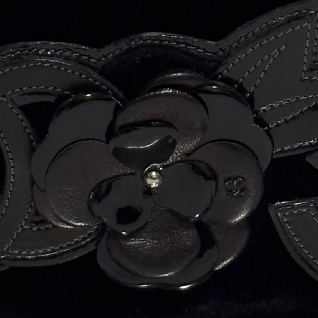 専用【高級ベロア生地】シャネル ハンドバッグ カメリアNo.5チェーンポシェット