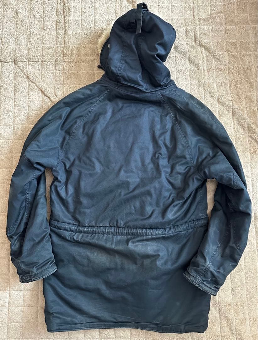 OLD supreme N3B ファー付きミリタリージャケット ネイビー L