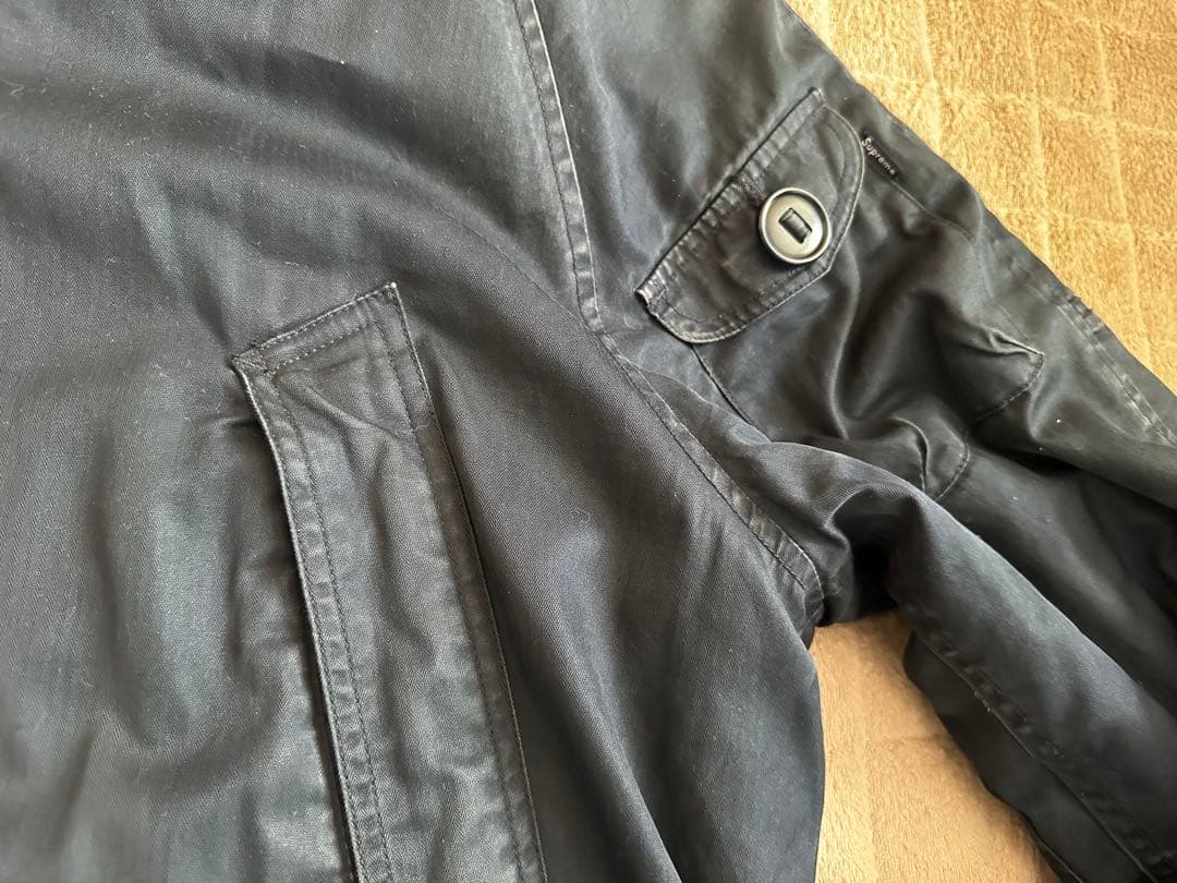 OLD supreme N3B ファー付きミリタリージャケット ネイビー L