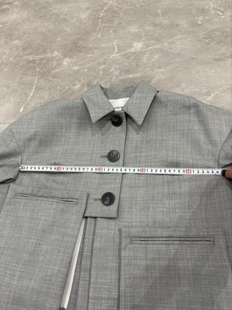 ENFÖLD（エンフォルド）ショートジャケット／サイズ38／グレー