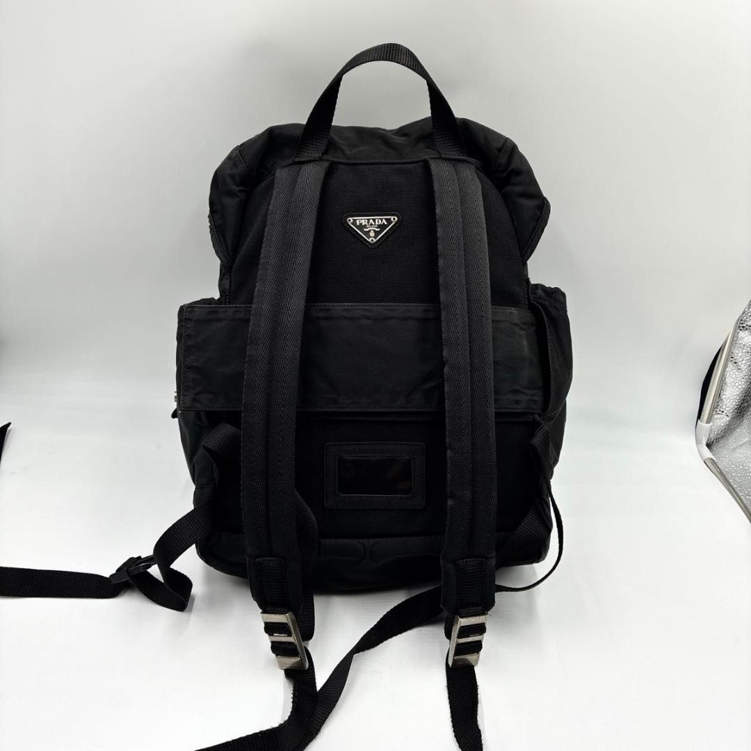 りようた　プラダ バックパック 三角ロゴ ボディバッグ 3WAY ブラック