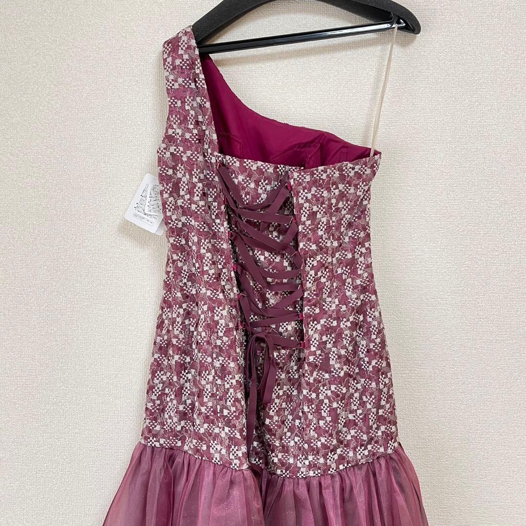 【新品未使用】AIMER ワンショルダー ステージドレス パープル