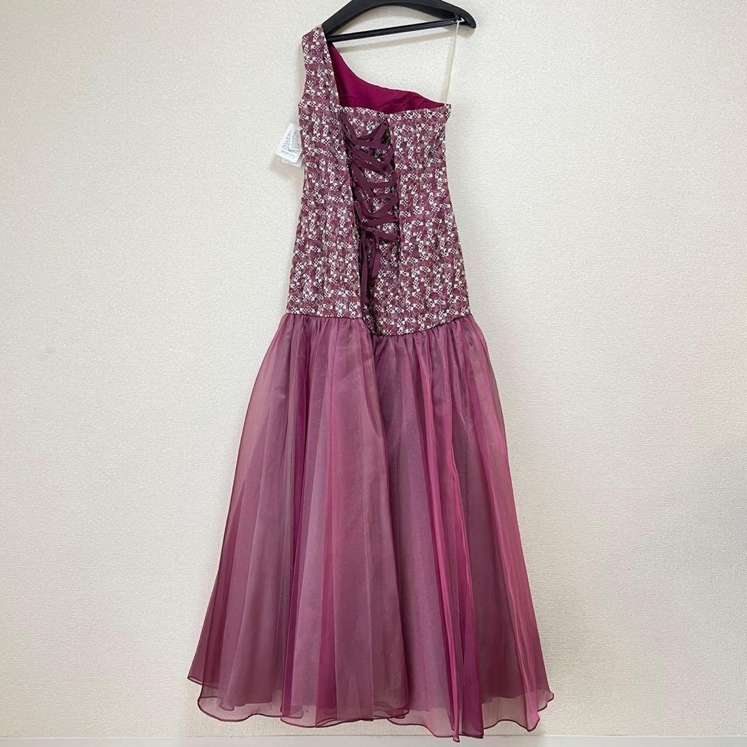 【新品未使用】AIMER ワンショルダー ステージドレス パープル