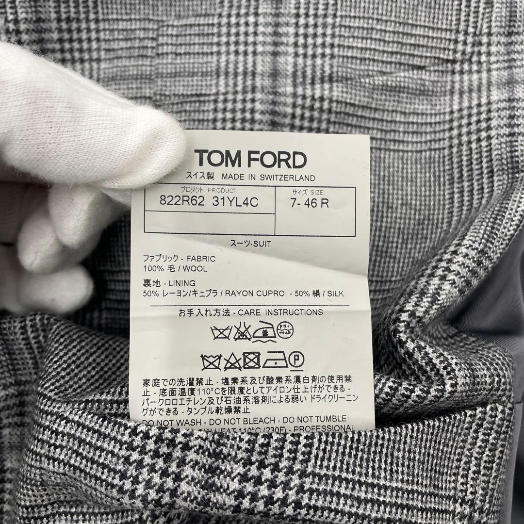 L*9様 TOM FORD FIT-Y 3ピース グレンチェック 純正ハンガー付