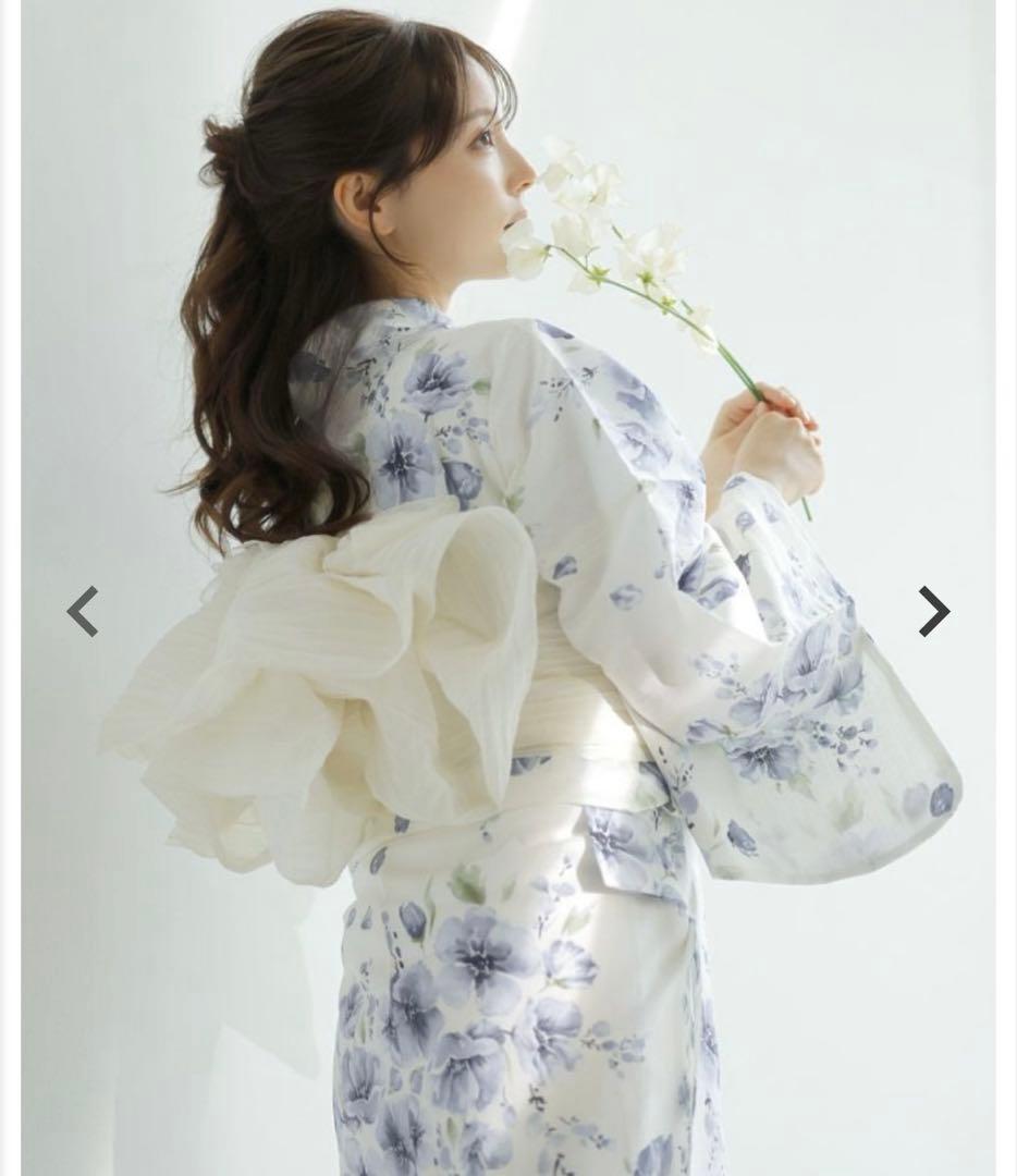水彩の雪月花(涼) 浴衣 帯 セット Dita