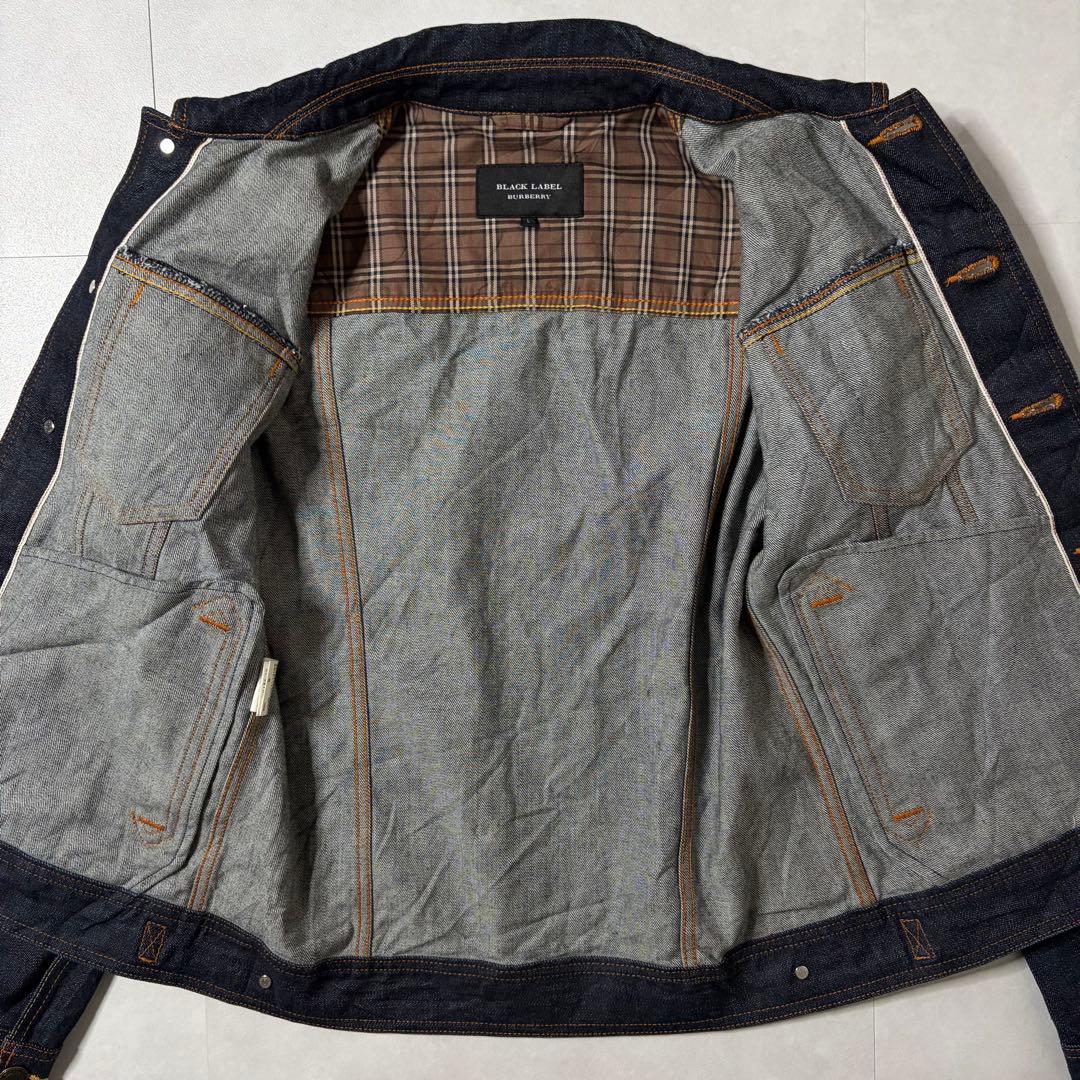 【美品】BURBERRY BLACKLABEL デニムジャケット 国産 濃紺 L