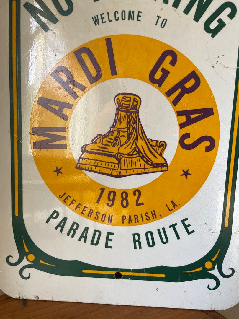 アンティーク　メタル　サイン　プレート　看板　感謝祭　NO PARKING レア